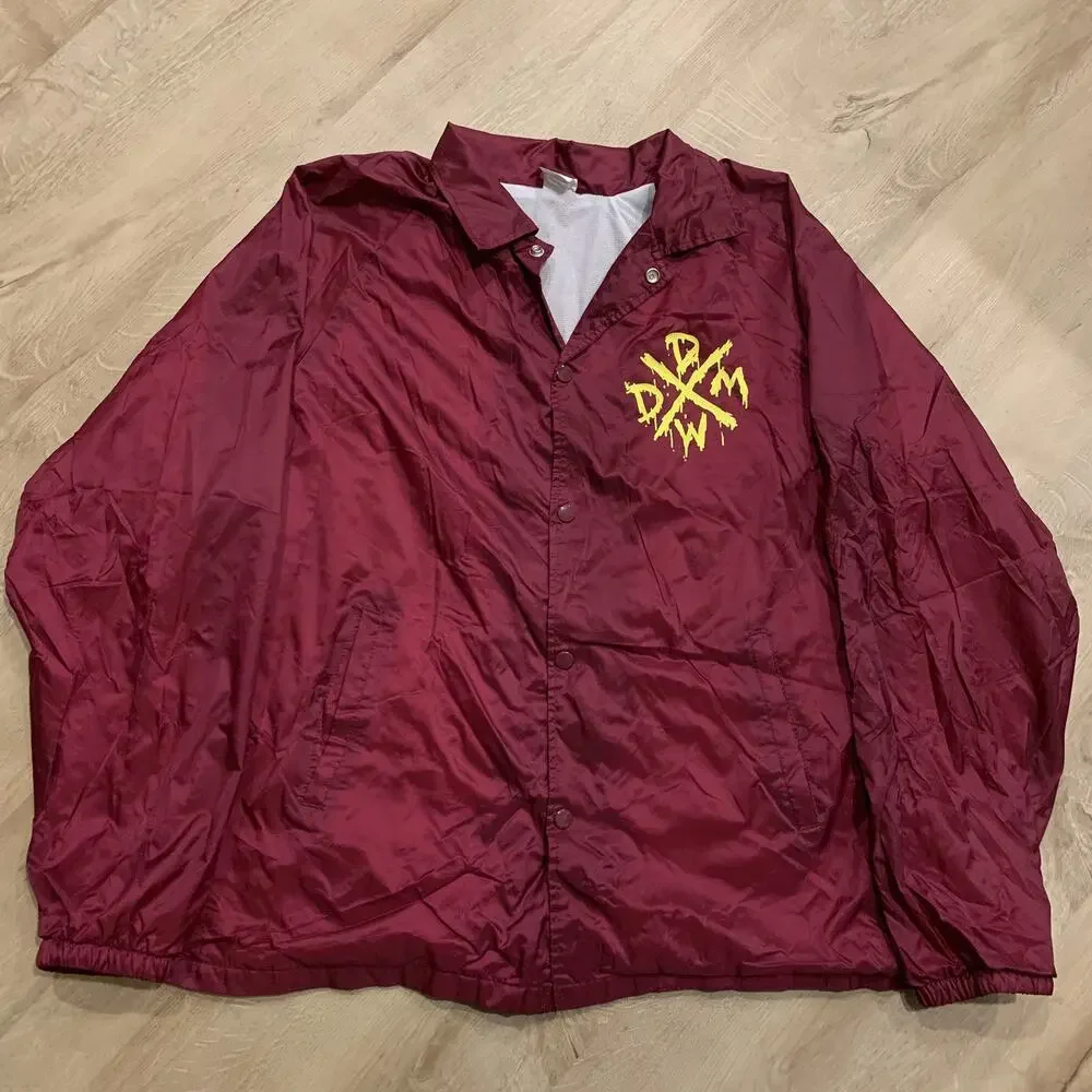 BodyBox Doublewide Death Metal Band Coach's Button Jacket Men's XL Burgundy Tour